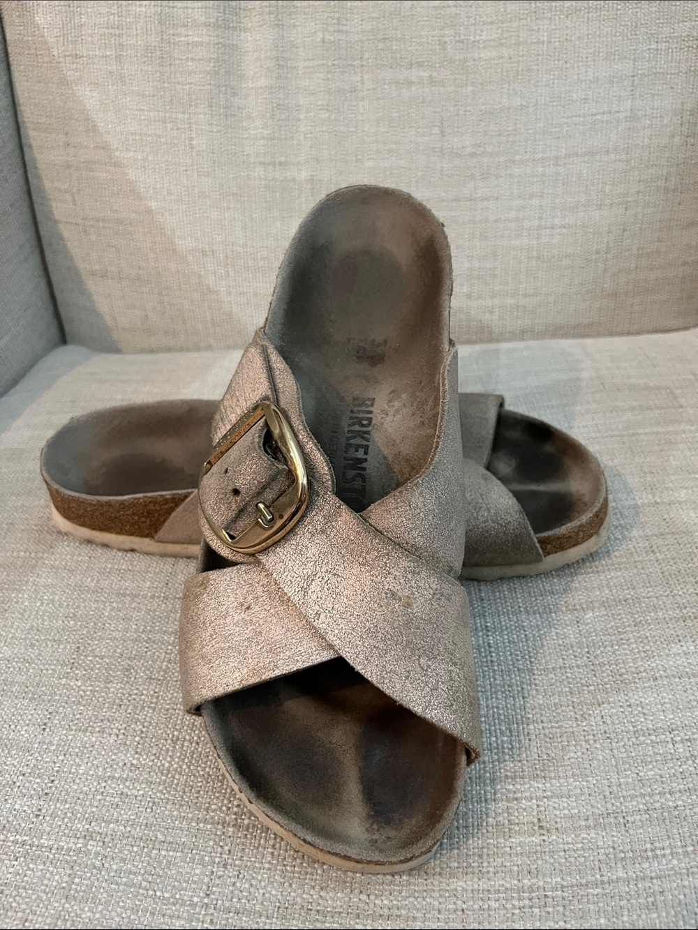 Birkenstock Women's Siena Big Buckle Cross-Band Slide Sandals